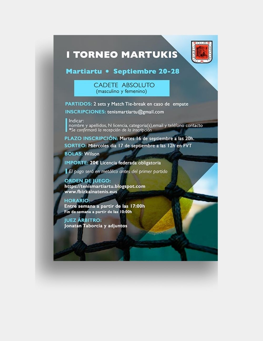 Calendario de torneos 3 Calendario de torneos 3