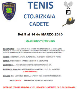 Campeonato Bizkaia Cadete 2010
