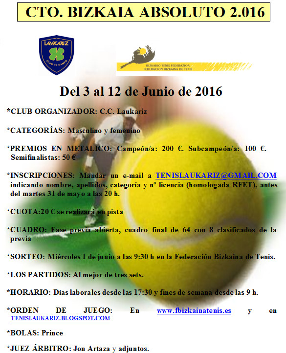 Campeonato de Bizkaia Absoluto 2016 2 CAMPEONATO BIZKAIA ABSOLUTO 2016