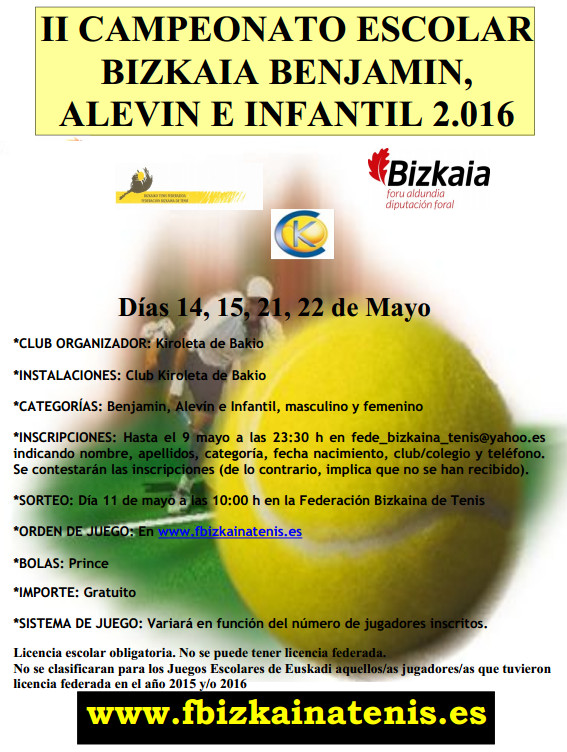 II Campeonato Escolar Bizkaia Benjamin Alevin
